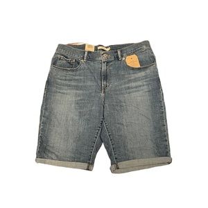 NWT Levi’s cotton blend denim blue Bermuda bohemian festival short size 30